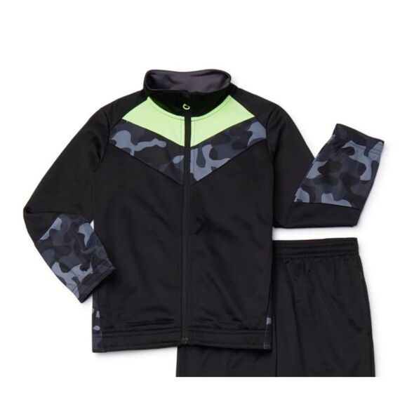 Athletic Works Youth Boys Black Full Zip Track Jacket Pullover Size M (8) - Picture 1 of 7